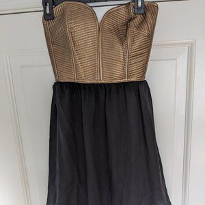 Gladiator Style Strapless A Line Mini Dress